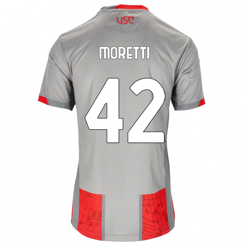Danxen Kinder Lorenzo Moretti #42 Rot Grau Heimtrikot Trikot 2025/26 T-Shirt Österreich