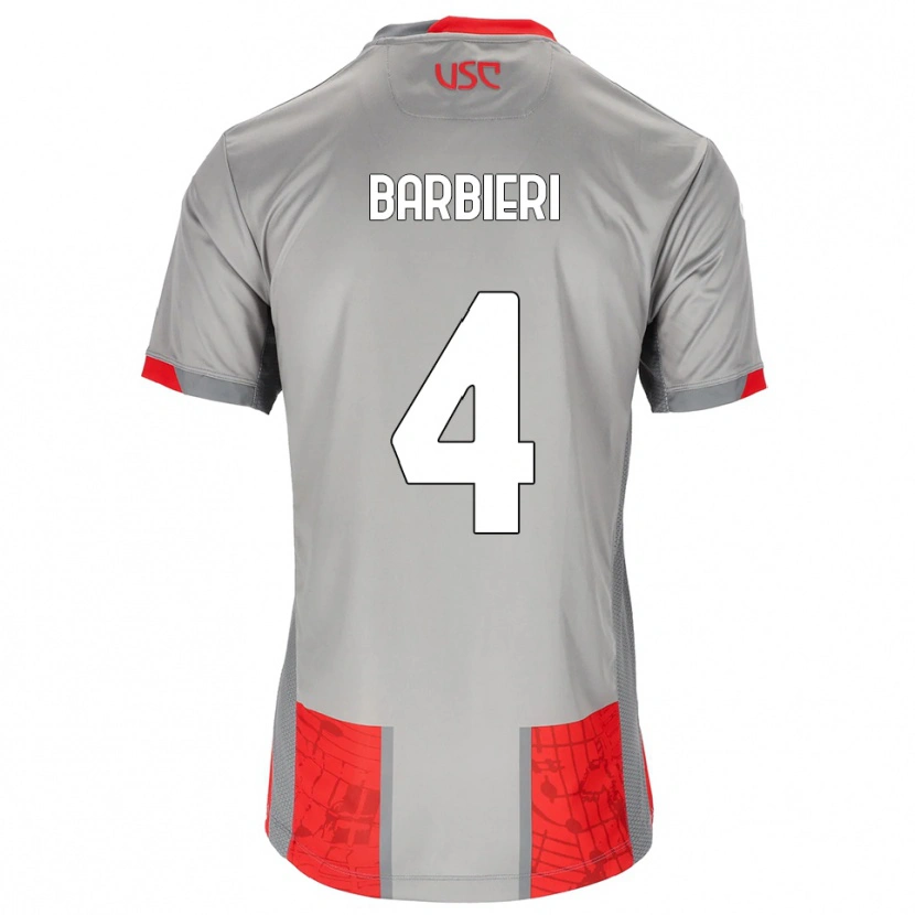 Danxen Kinder Tommaso Barbieri #4 Rot Grau Heimtrikot Trikot 2025/26 T-Shirt Österreich