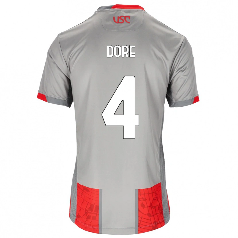 Danxen Kinder Salvatore Dore #4 Rot Grau Heimtrikot Trikot 2025/26 T-Shirt Österreich