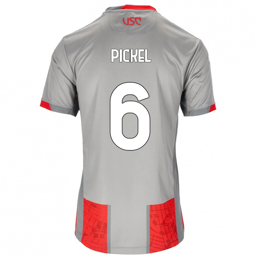 Danxen Kinder Charles Pickel #6 Rot Grau Heimtrikot Trikot 2025/26 T-Shirt Österreich