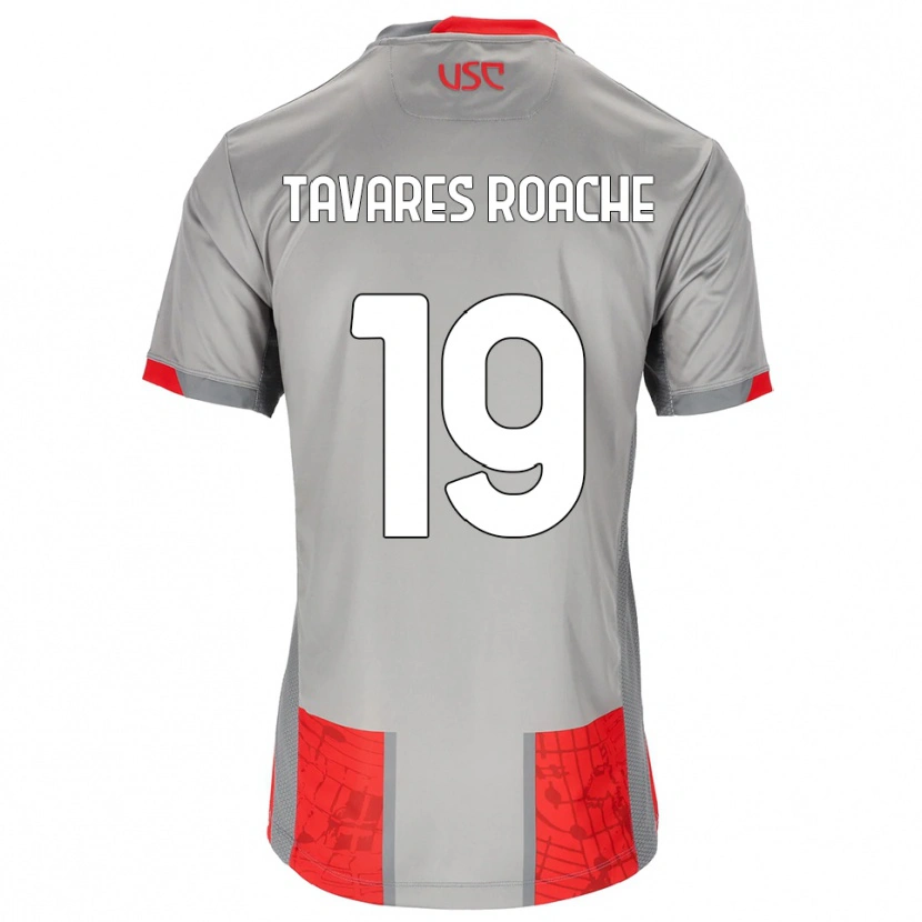 Danxen Kinder Carter Tavares Roache #19 Rot Grau Heimtrikot Trikot 2025/26 T-Shirt Österreich
