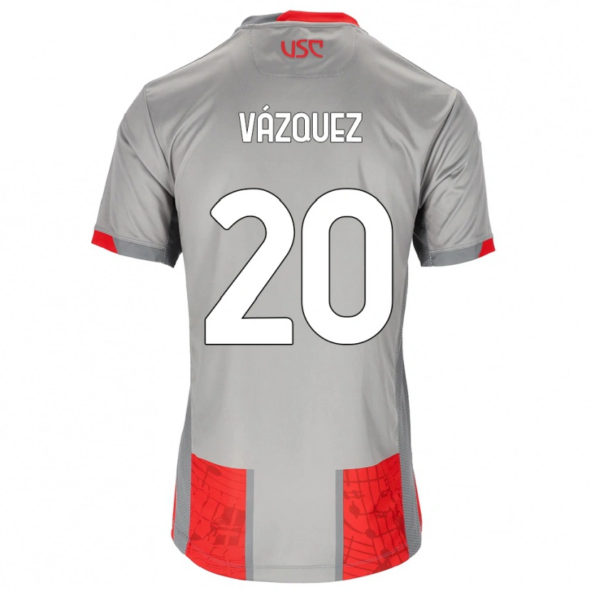 Danxen Kinder Franco Vázquez #20 Rot Grau Heimtrikot Trikot 2025/26 T-Shirt Österreich