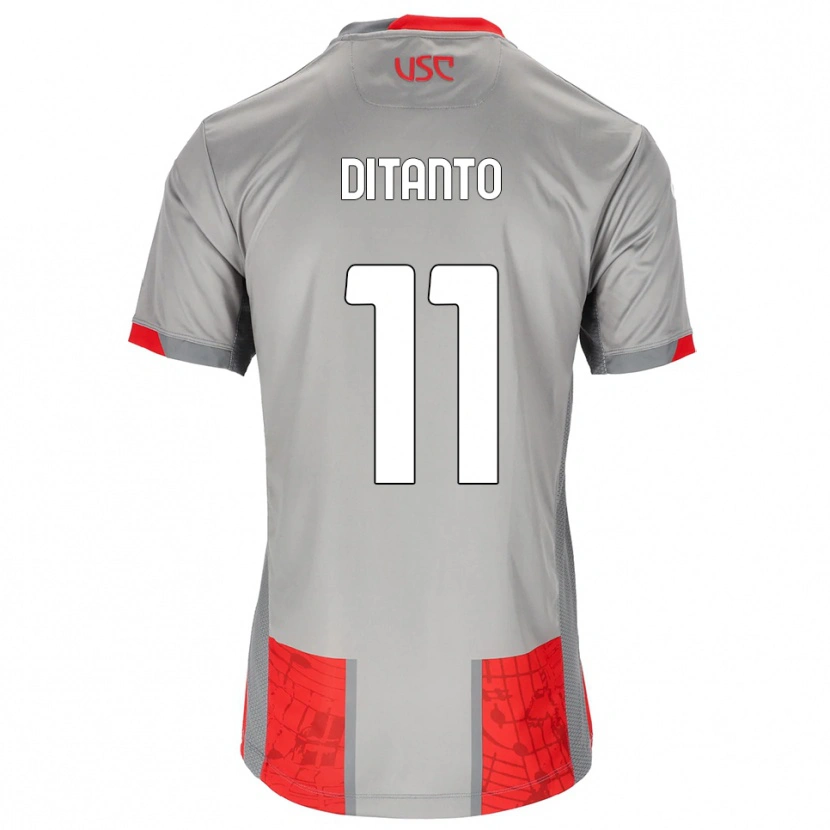 Danxen Kinder Tiziano Ditanto #11 Rot Grau Heimtrikot Trikot 2025/26 T-Shirt Österreich