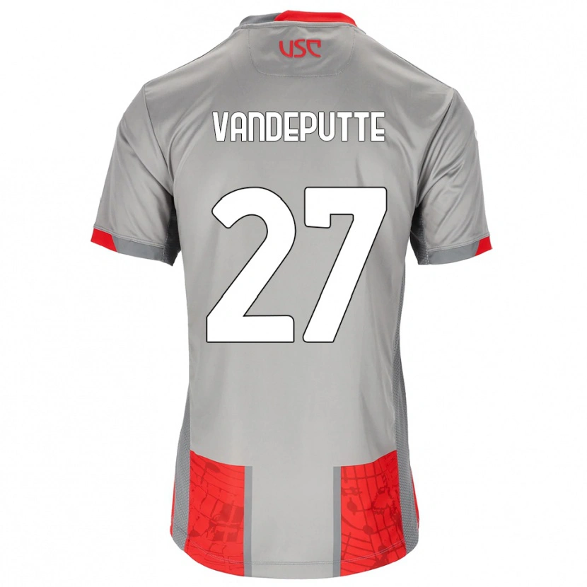 Danxen Kinder Jari Vandeputte #27 Rot Grau Heimtrikot Trikot 2025/26 T-Shirt Österreich