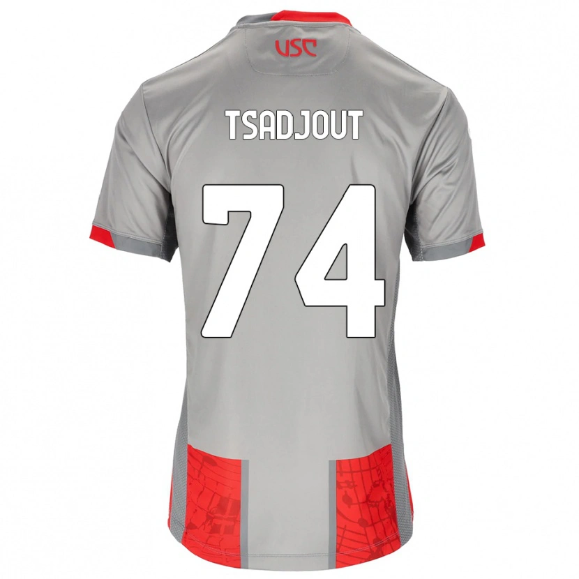 Danxen Kinder Frank Tsadjout #74 Rot Grau Heimtrikot Trikot 2025/26 T-Shirt Österreich