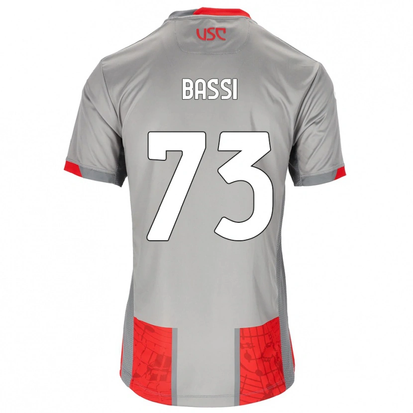 Danxen Kinder Emanuele Bassi #73 Rot Grau Heimtrikot Trikot 2025/26 T-Shirt Österreich
