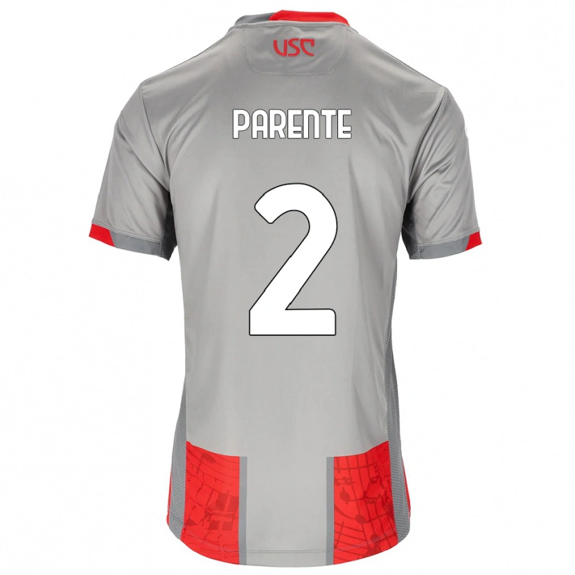 Danxen Kinder Mattia Parente #2 Rot Grau Heimtrikot Trikot 2025/26 T-Shirt Österreich
