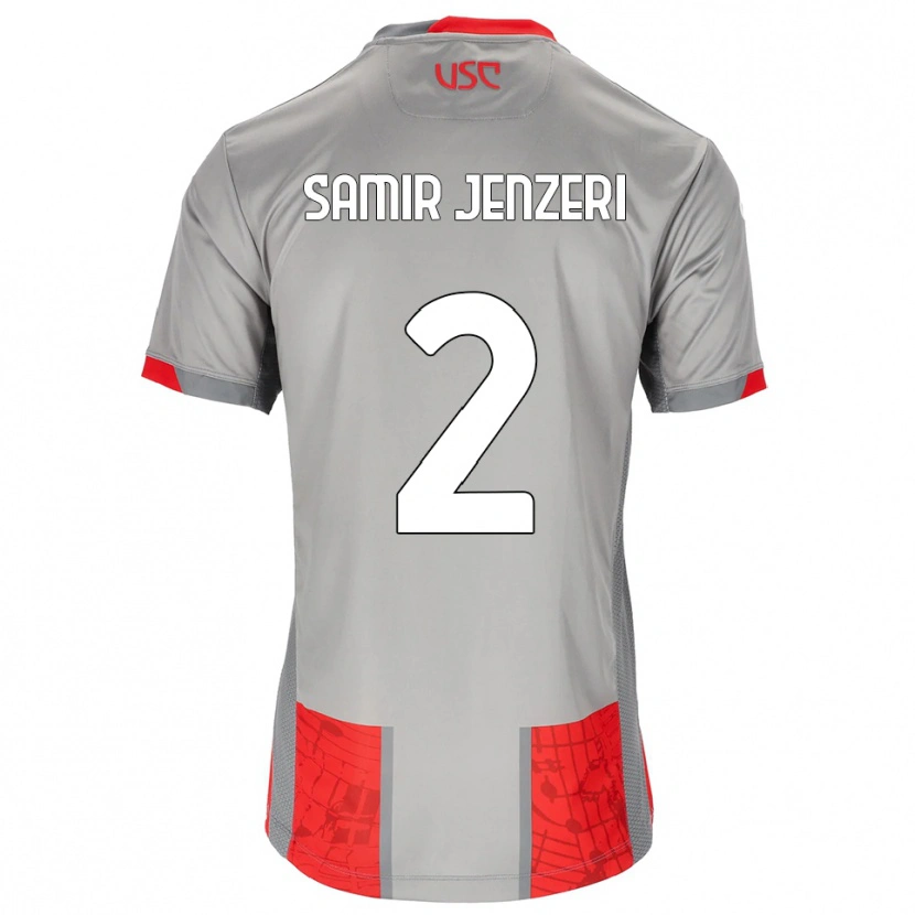 Danxen Kinder Gabriele Samir Jenzeri #2 Rot Grau Heimtrikot Trikot 2025/26 T-Shirt Österreich