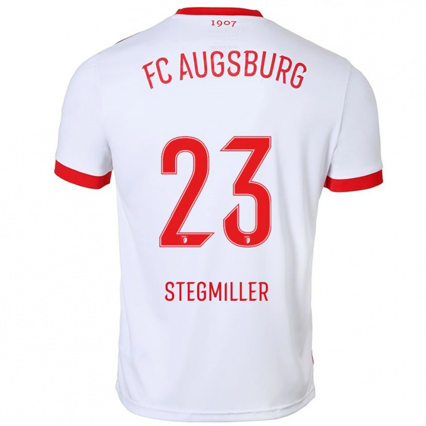 Danxen Kinder Louis Stegmiller #23 Weiß Rot Heimtrikot Trikot 2025/26 T-Shirt Österreich