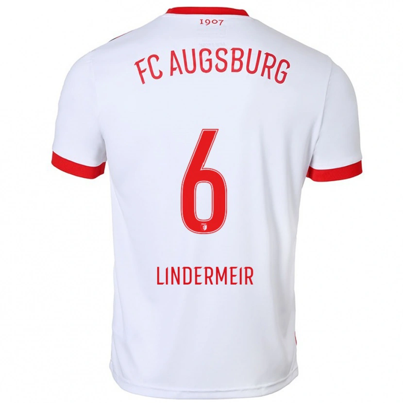 Danxen Kinder Dominik Lindermeir #6 Weiß Rot Heimtrikot Trikot 2025/26 T-Shirt Österreich