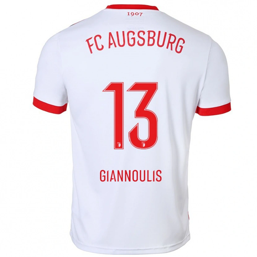 Danxen Kinder Dimitrios Giannoulis #13 Weiß Rot Heimtrikot Trikot 2025/26 T-Shirt Österreich