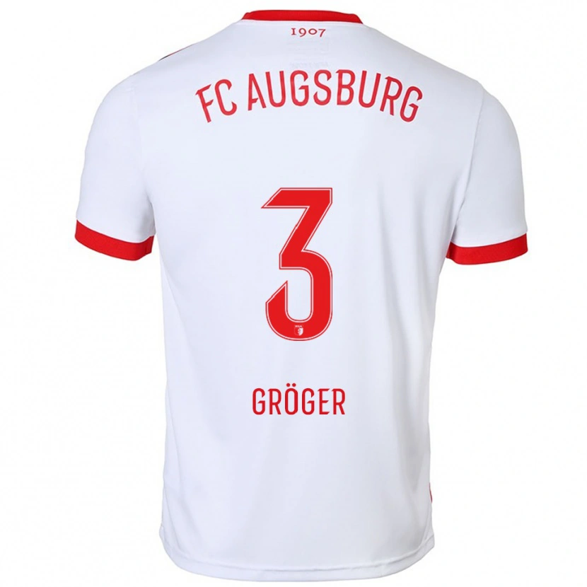 Danxen Kinder Elias Gröger #3 Weiß Rot Heimtrikot Trikot 2025/26 T-Shirt Österreich