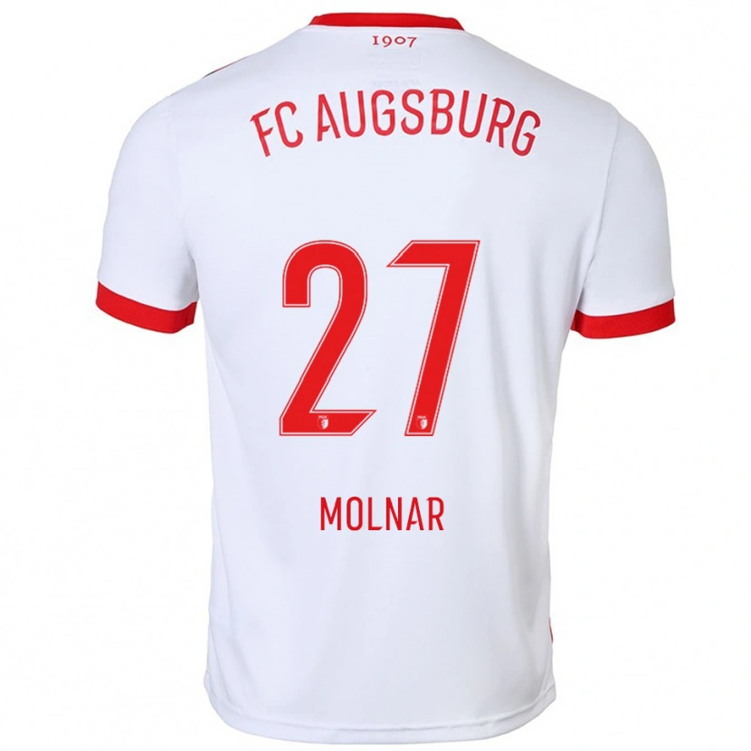 Danxen Kinder Lars Molnar #27 Weiß Rot Heimtrikot Trikot 2025/26 T-Shirt Österreich