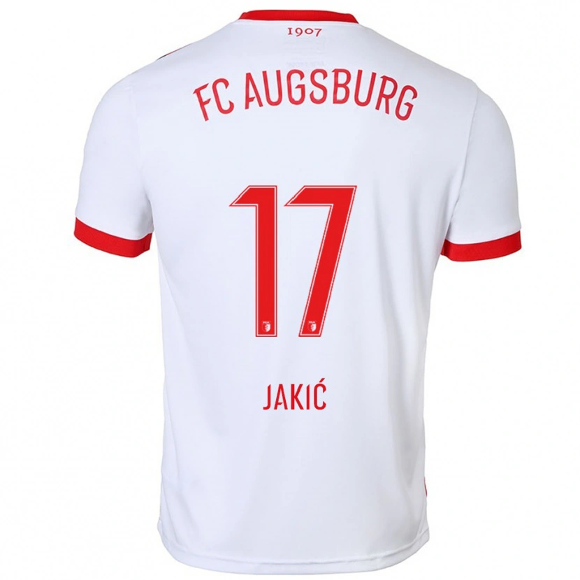 Danxen Kinder Kristijan Jakic #17 Weiß Rot Heimtrikot Trikot 2025/26 T-Shirt Österreich