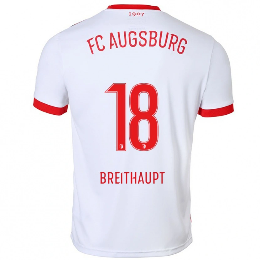 Danxen Kinder Tim Breithaupt #18 Weiß Rot Heimtrikot Trikot 2025/26 T-Shirt Österreich