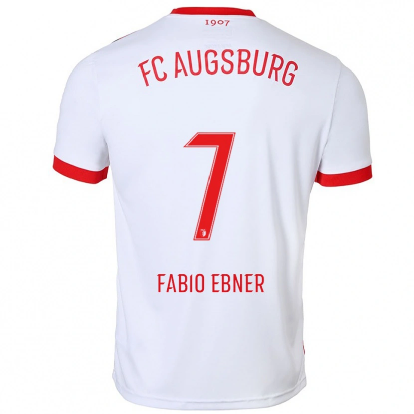 Danxen Kinder Fabio Ebner #7 Weiß Rot Heimtrikot Trikot 2025/26 T-Shirt Österreich