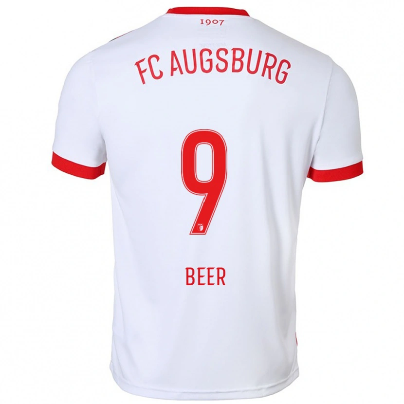 Danxen Kinder Eliah Beer #9 Weiß Rot Heimtrikot Trikot 2025/26 T-Shirt Österreich