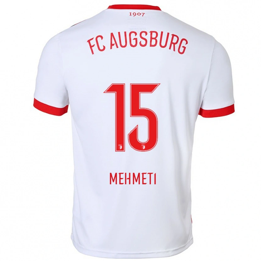 Danxen Kinder Bleona Mehmeti #15 Weiß Rot Heimtrikot Trikot 2025/26 T-Shirt Österreich