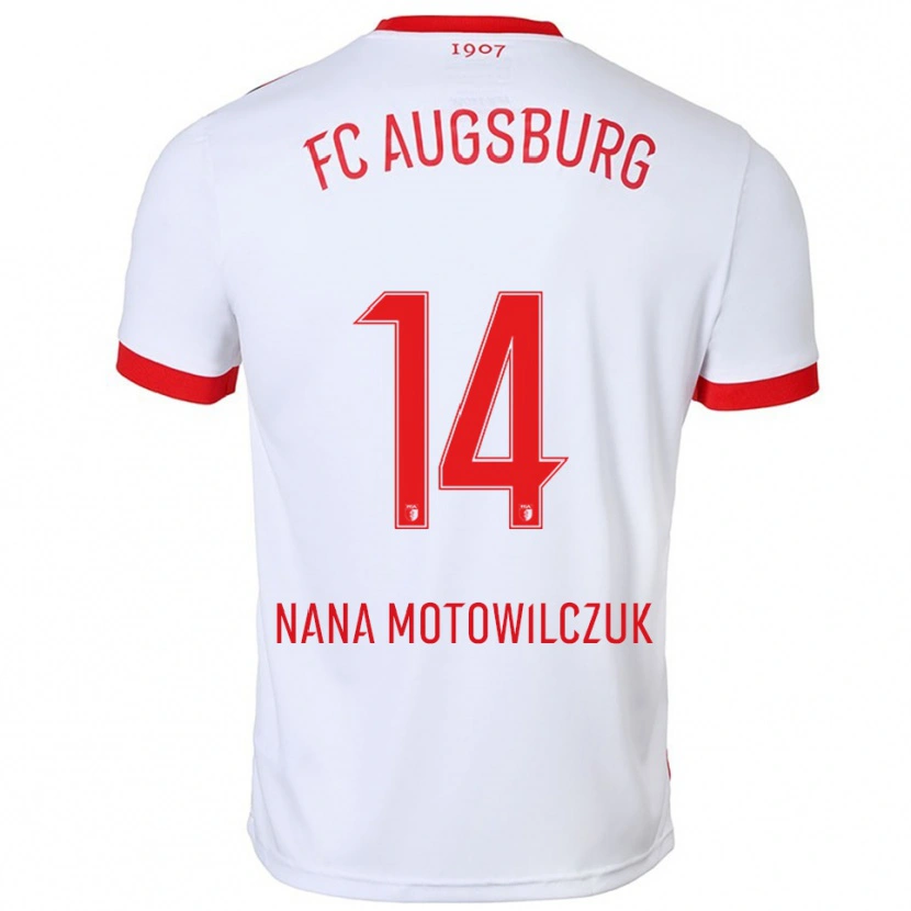 Danxen Kinder Kevin Nana Motowilczuk #14 Weiß Rot Heimtrikot Trikot 2025/26 T-Shirt Österreich