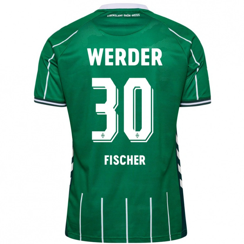 Danxen Kinder Vanessa Fischer #30 Grün Weiß Heimtrikot Trikot 2025/26 T-Shirt Österreich