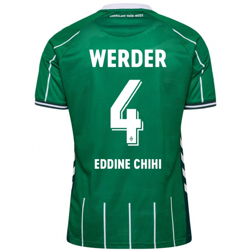 Danxen Kinder Dhia Eddine Chihi #4 Grün Weiß Heimtrikot Trikot 2025/26 T-Shirt Österreich