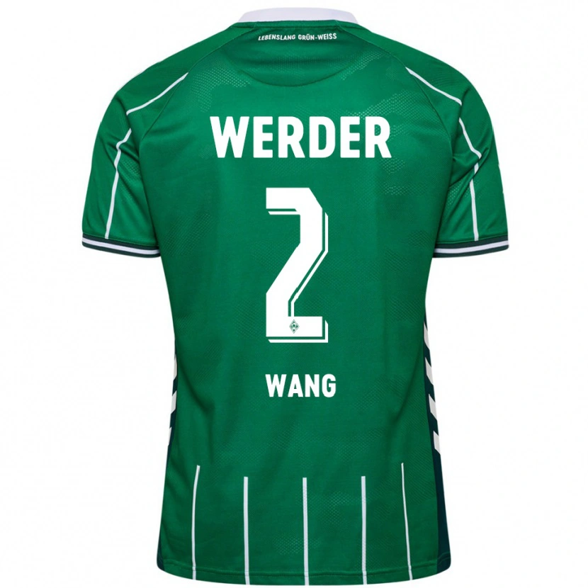 Danxen Kinder Bowen Wang #2 Grün Weiß Heimtrikot Trikot 2025/26 T-Shirt Österreich