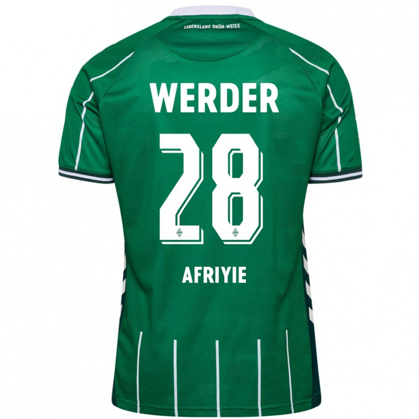 Danxen Kinder Neal Afriyie #28 Grün Weiß Heimtrikot Trikot 2025/26 T-Shirt Österreich