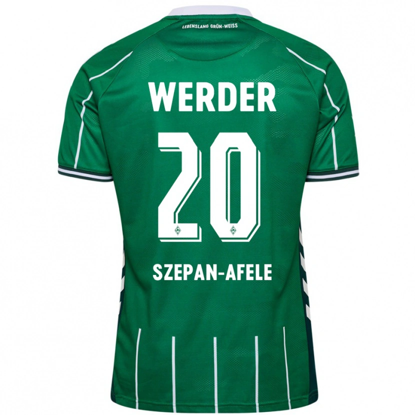 Danxen Kinder Gianni Szepan-Afele #20 Grün Weiß Heimtrikot Trikot 2025/26 T-Shirt Österreich