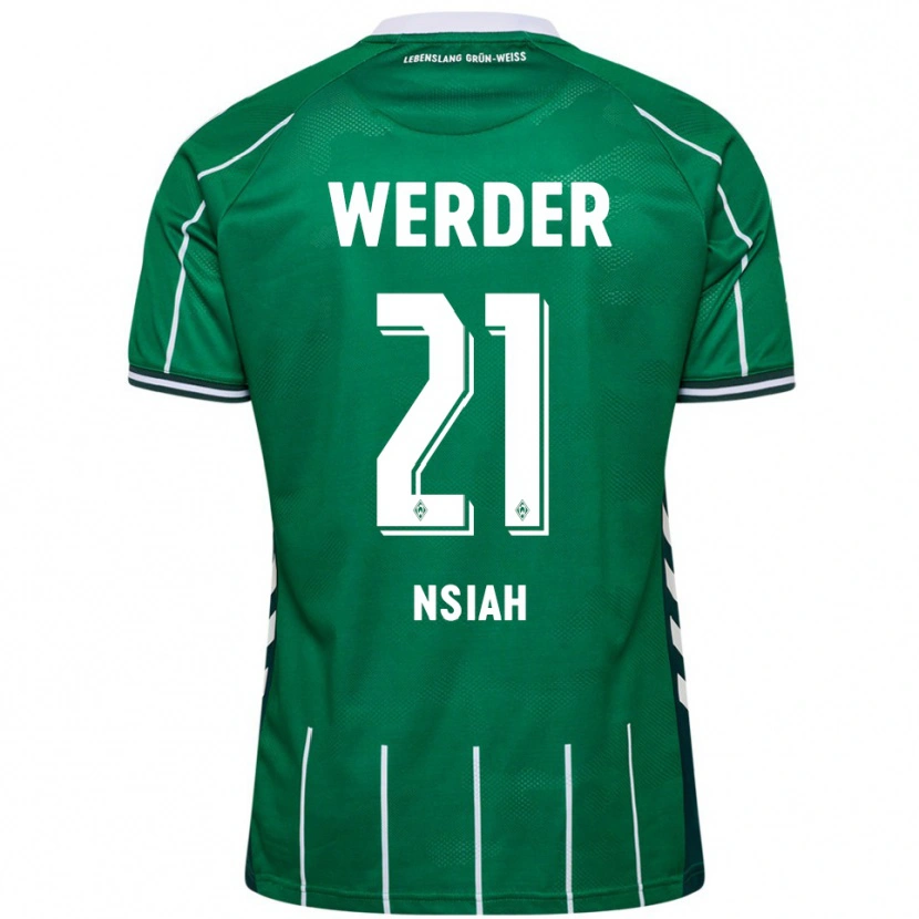 Danxen Kinder Menson Nsiah #21 Grün Weiß Heimtrikot Trikot 2025/26 T-Shirt Österreich