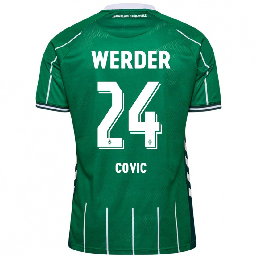 Danxen Kinder Patrice Covic #24 Grün Weiß Heimtrikot Trikot 2025/26 T-Shirt Österreich