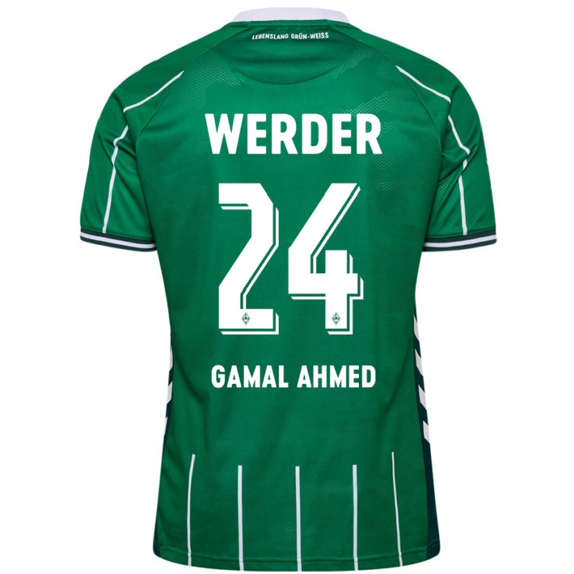 Danxen Kinder Adam Gamal Ahmed #24 Grün Weiß Heimtrikot Trikot 2025/26 T-Shirt Österreich