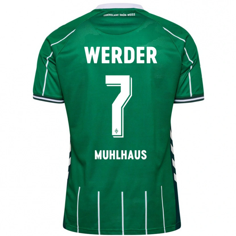 Danxen Kinder Larissa Mühlhaus #7 Grün Weiß Heimtrikot Trikot 2025/26 T-Shirt Österreich