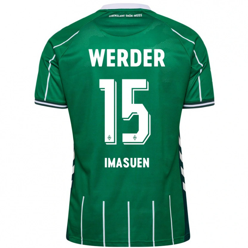 Danxen Kinder Joel Imasuen #15 Grün Weiß Heimtrikot Trikot 2025/26 T-Shirt Österreich