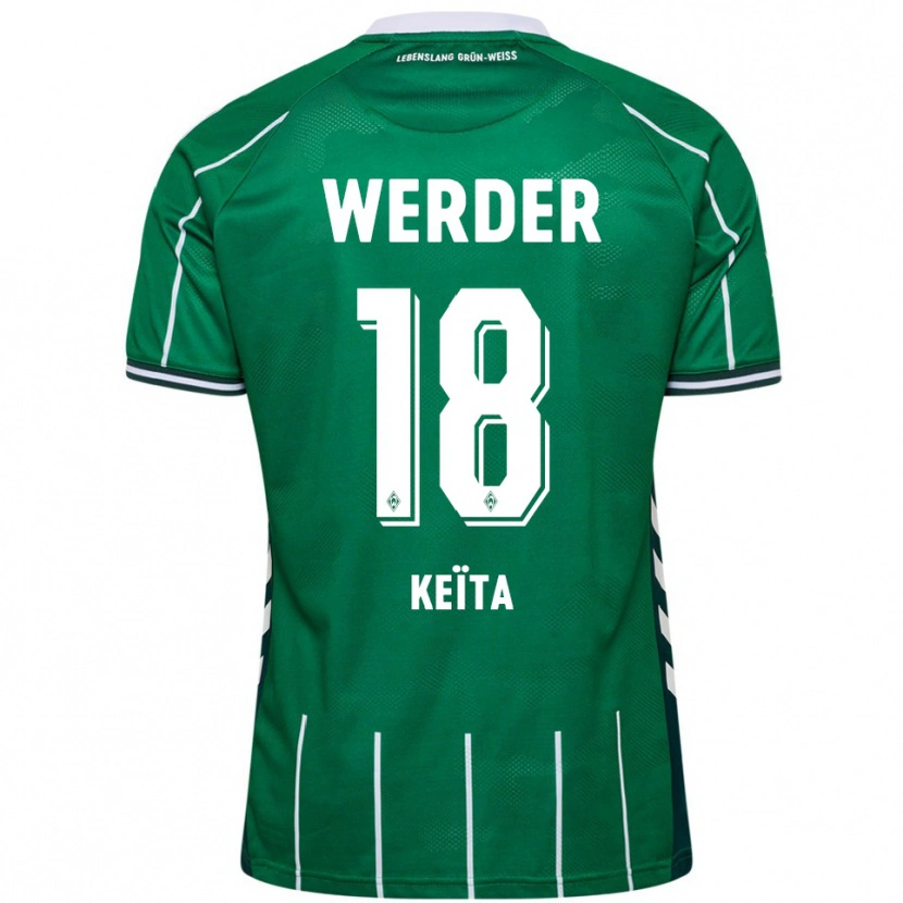 Danxen Kinder Naby Keïta #18 Grün Weiß Heimtrikot Trikot 2025/26 T-Shirt Österreich