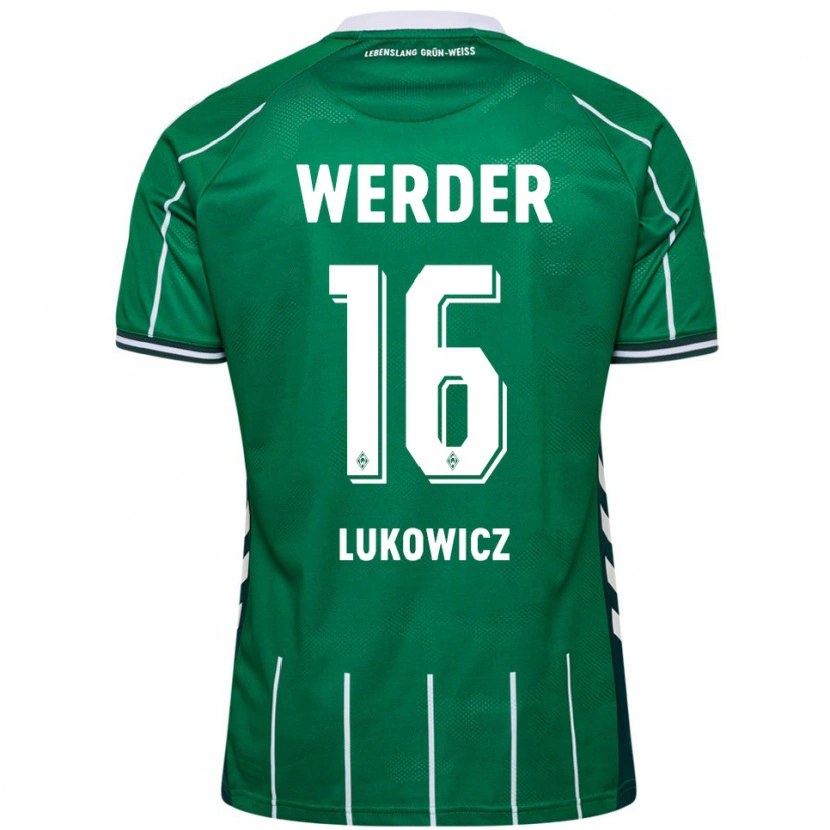 Danxen Kinder Maik Lukowicz #16 Grün Weiß Heimtrikot Trikot 2025/26 T-Shirt Österreich