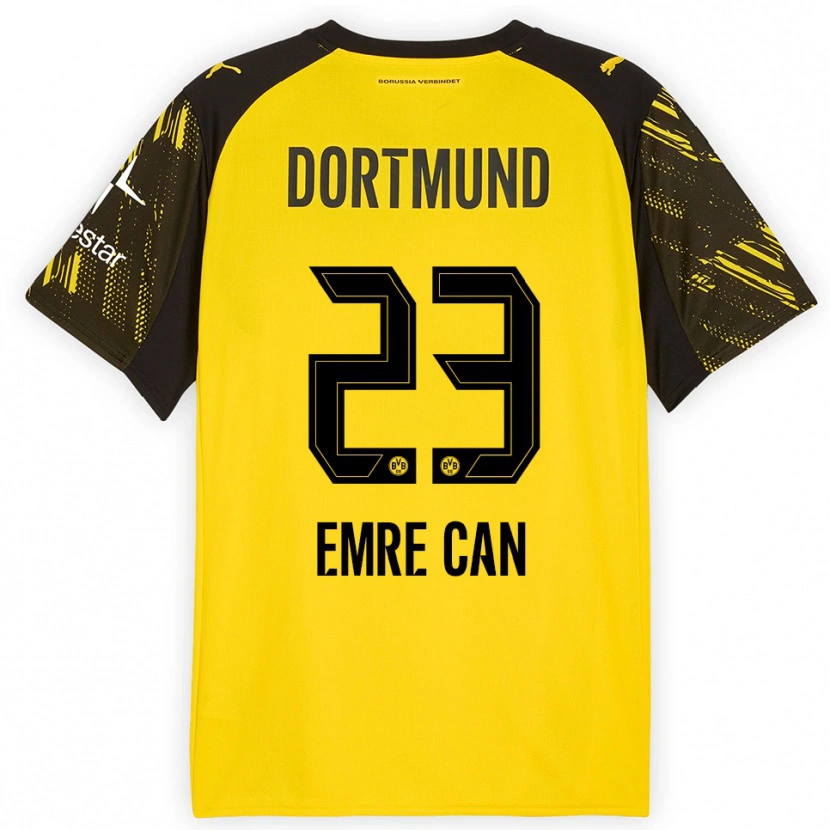 Danxen Kinder Emre Can #23 Gelb Schwarz Heimtrikot Trikot 2025/26 T-Shirt Österreich