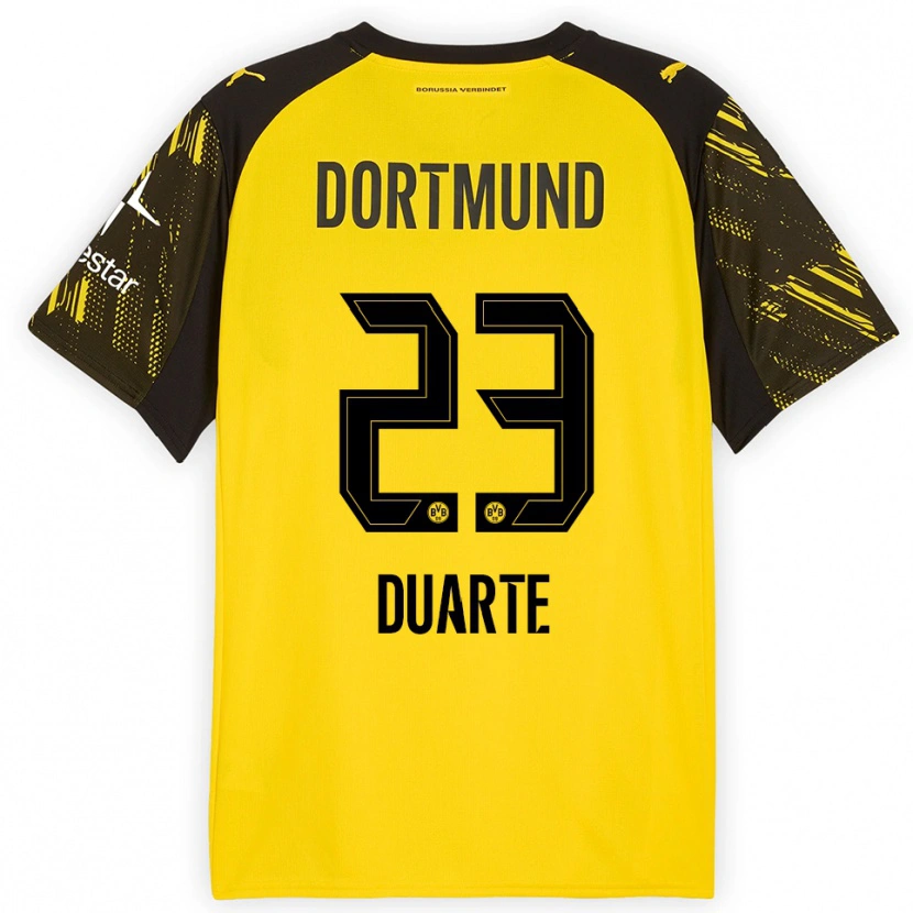 Danxen Kinder Enzo Duarte #23 Gelb Schwarz Heimtrikot Trikot 2025/26 T-Shirt Österreich