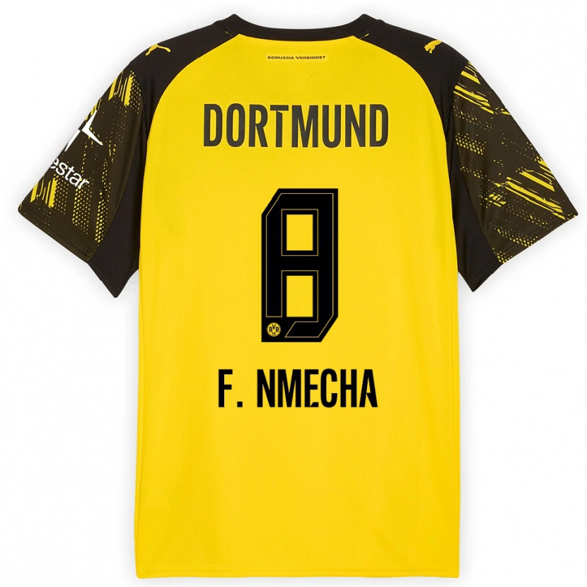 Danxen Kinder Felix Nmecha #8 Gelb Schwarz Heimtrikot Trikot 2025/26 T-Shirt Österreich