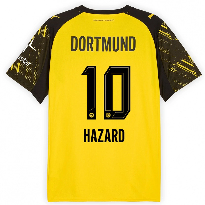 Danxen Kinder Thorgan Hazard #10 Gelb Schwarz Heimtrikot Trikot 2025/26 T-Shirt Österreich