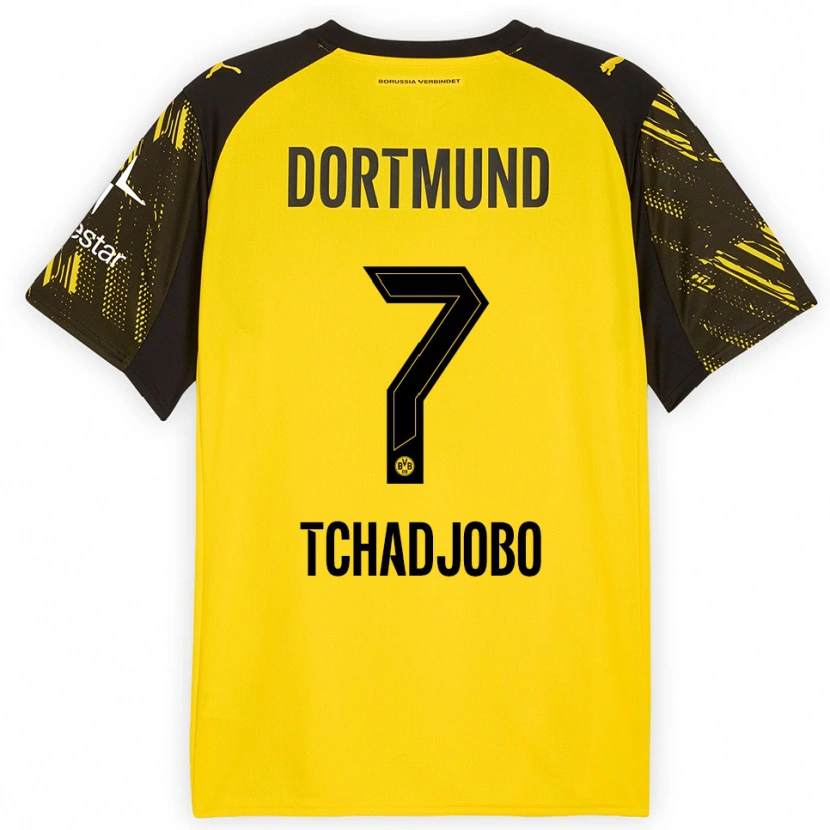 Danxen Kinder Dia Tchadjobo #7 Gelb Schwarz Heimtrikot Trikot 2025/26 T-Shirt Österreich