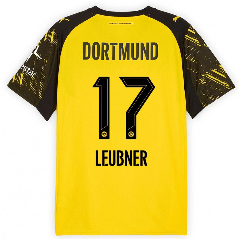 Danxen Kinder Ronja Leubner #17 Gelb Schwarz Heimtrikot Trikot 2025/26 T-Shirt Österreich