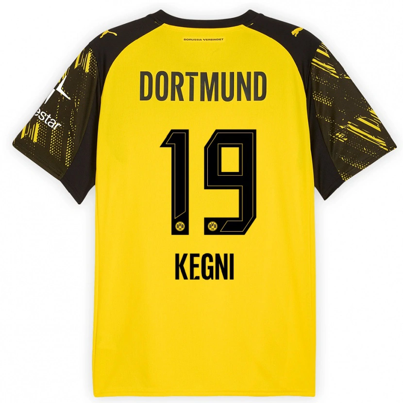 Danxen Kinder Pharell Kegni #19 Gelb Schwarz Heimtrikot Trikot 2025/26 T-Shirt Österreich