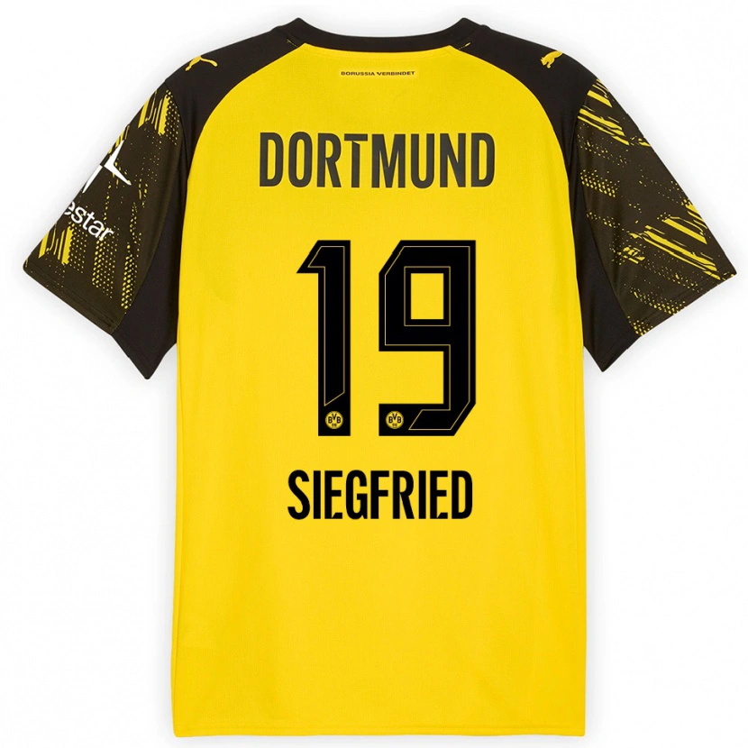 Danxen Kinder Janz Siegfried #19 Gelb Schwarz Heimtrikot Trikot 2025/26 T-Shirt Österreich