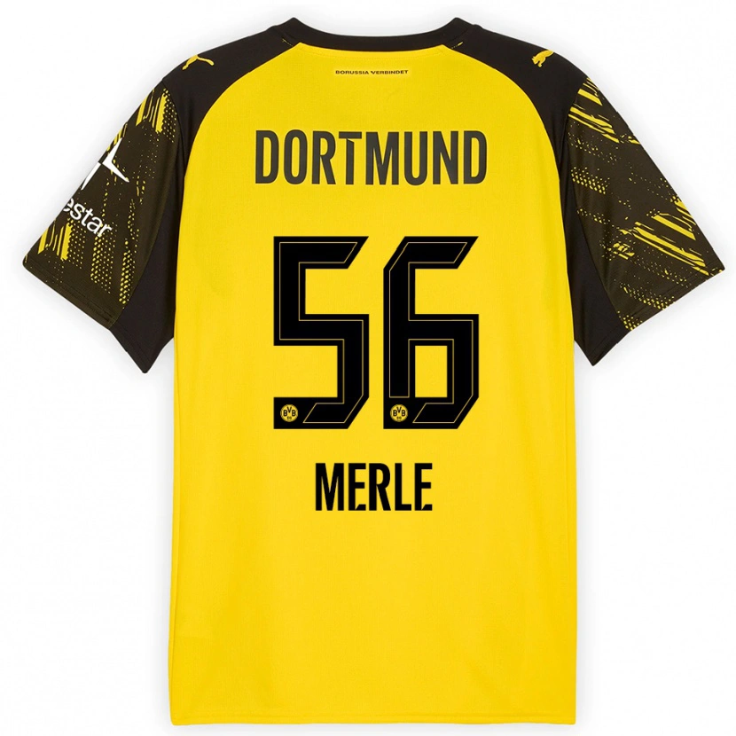 Danxen Kinder Albers Merle #56 Gelb Schwarz Heimtrikot Trikot 2025/26 T-Shirt Österreich
