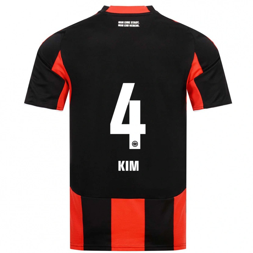 Danxen Kinder Yoon-Do Kim #4 Schwarz Rot Heimtrikot Trikot 2025/26 T-Shirt Österreich