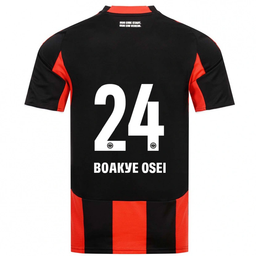 Danxen Kinder Derek Boakye Osei #24 Schwarz Rot Heimtrikot Trikot 2025/26 T-Shirt Österreich