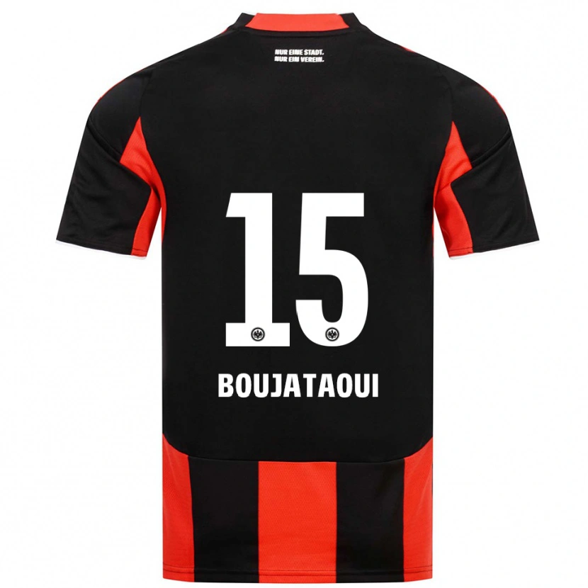 Danxen Kinder Tarik Boujataoui #15 Schwarz Rot Heimtrikot Trikot 2025/26 T-Shirt Österreich