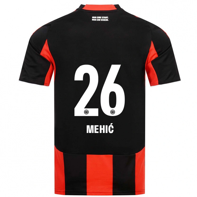 Danxen Kinder Liam Mehić #26 Schwarz Rot Heimtrikot Trikot 2025/26 T-Shirt Österreich