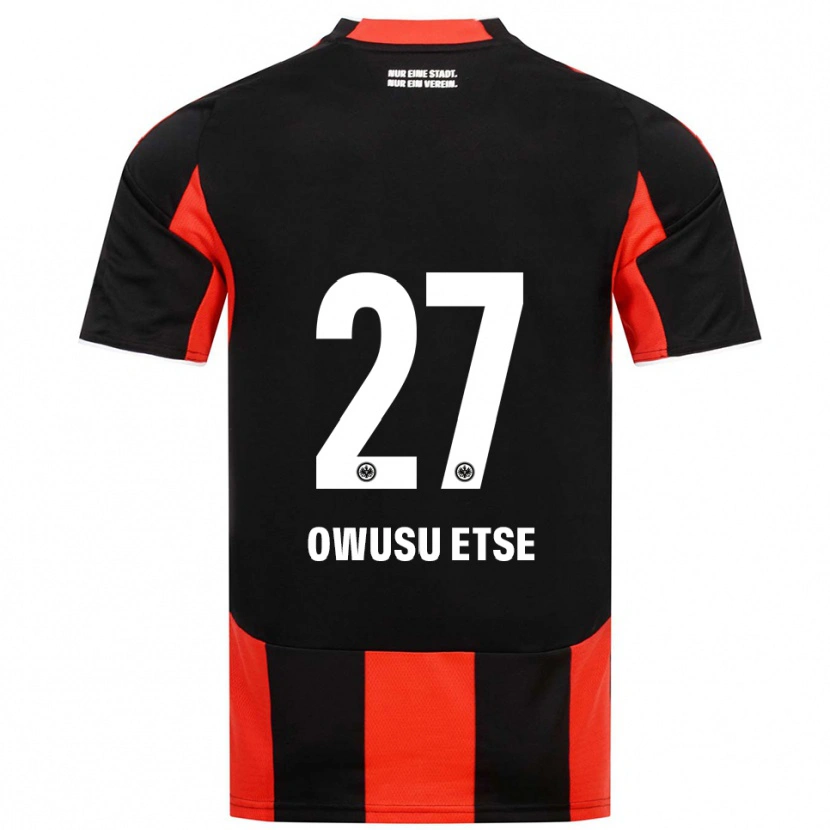 Danxen Kinder Collin Owusu Etse #27 Schwarz Rot Heimtrikot Trikot 2025/26 T-Shirt Österreich