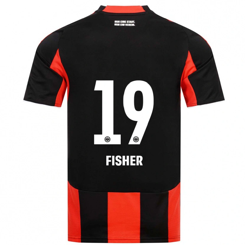 Danxen Kinder Ben-Luca Fisher #19 Schwarz Rot Heimtrikot Trikot 2025/26 T-Shirt Österreich